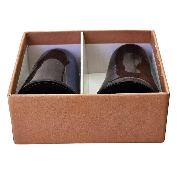 Salt and Pepper Shakers West Elm Naturally Shed Buffalo Horn Hand Made NiB - Picture 6 of 8